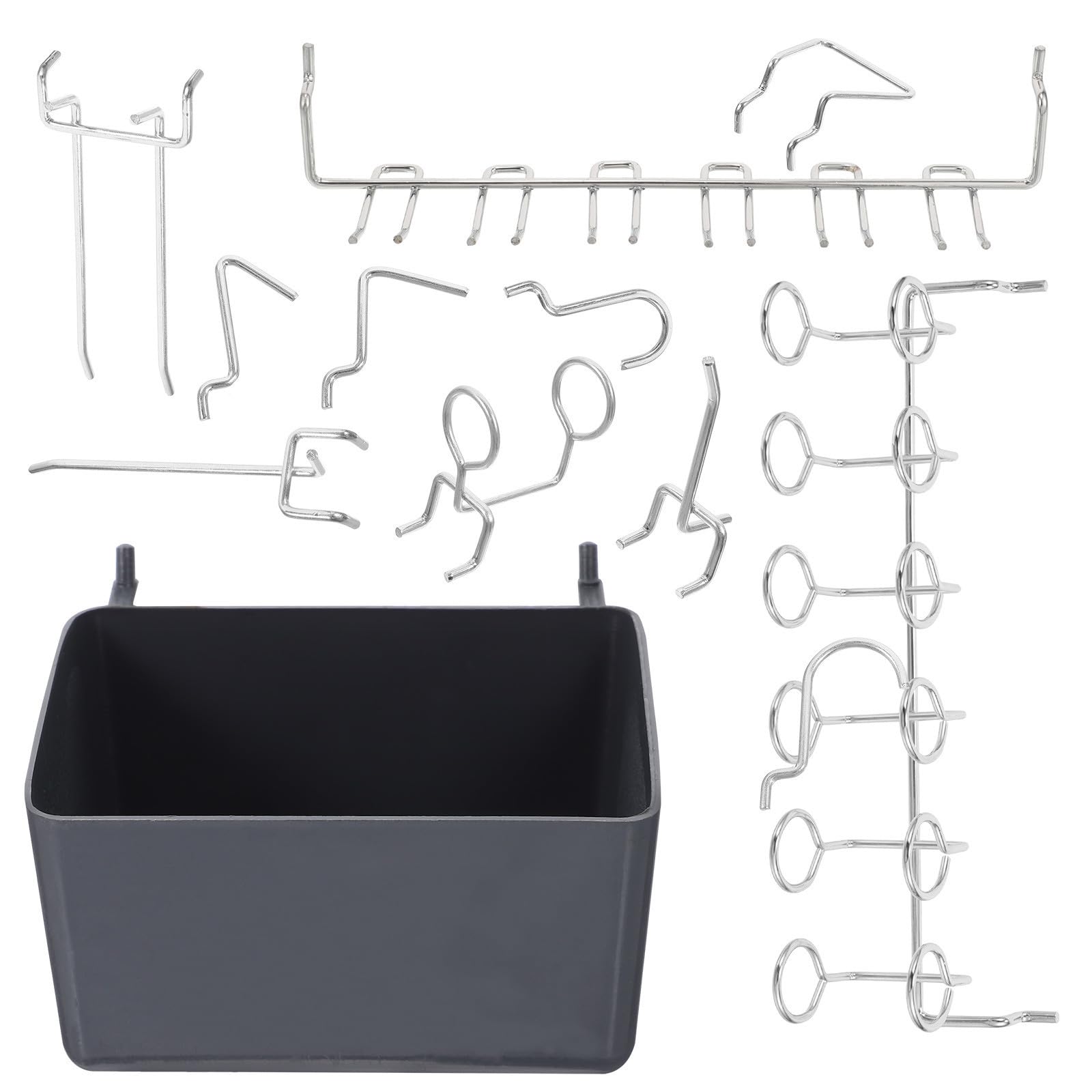 Accesorios de ganchos para tablero perforado Toddmomy duraderos de hierro y plástico rígido