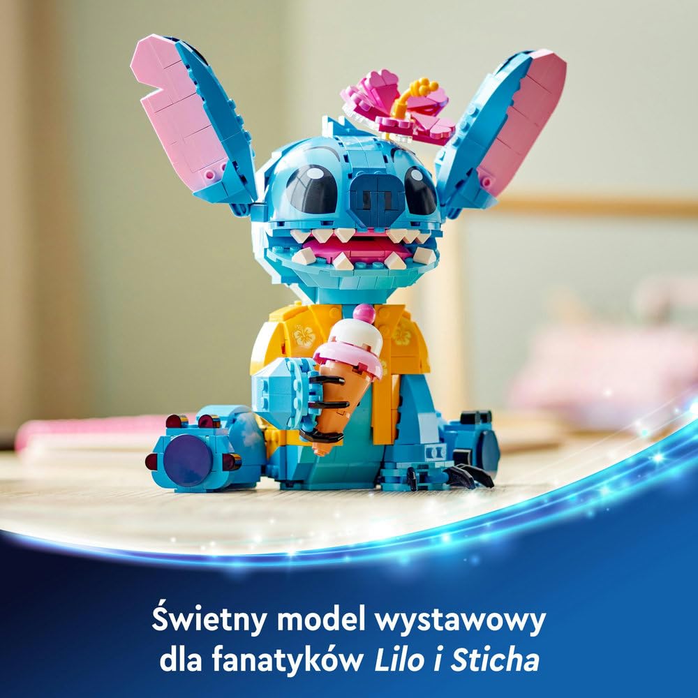 LEGO Disney Stitch 43249 | Figurka z filmu, model do zbudowania, prezent dla fana Disneya 9+, 730 elementów
