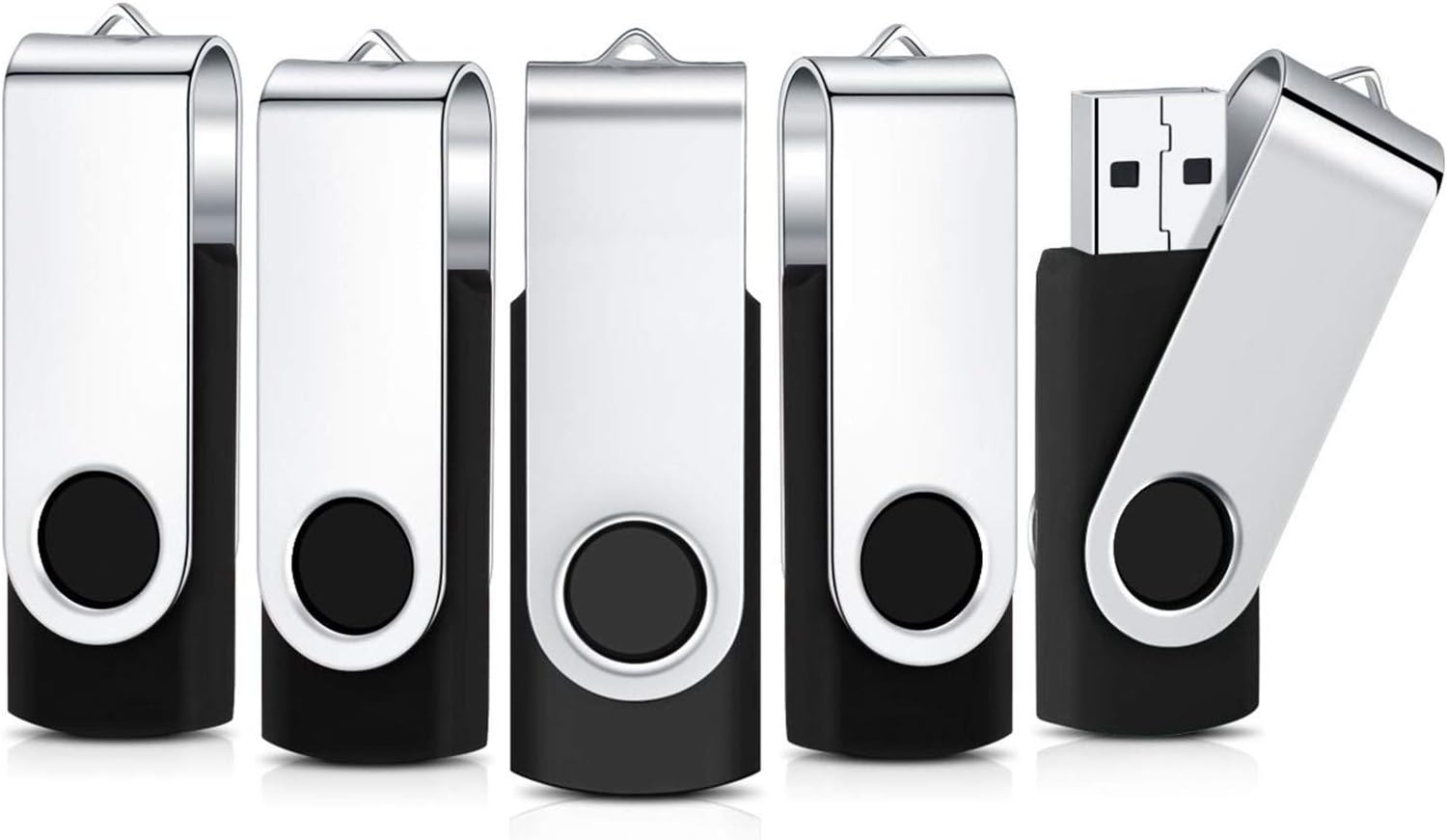 32GB USB Flash Drive 5 Pack, Cardfuss USB 2.0 Swivel Thumb