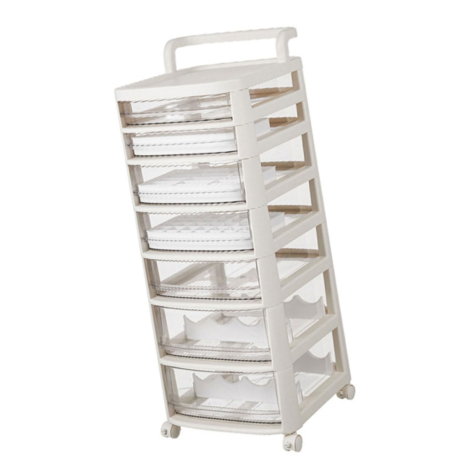 Buxuaaaa 7Th Floor Spacious Multiple Tiers Elegant Designs Storage Cabinet With Sturdy Drawers Portable Accessory For Home Organization Cosmetic Storage Organizers