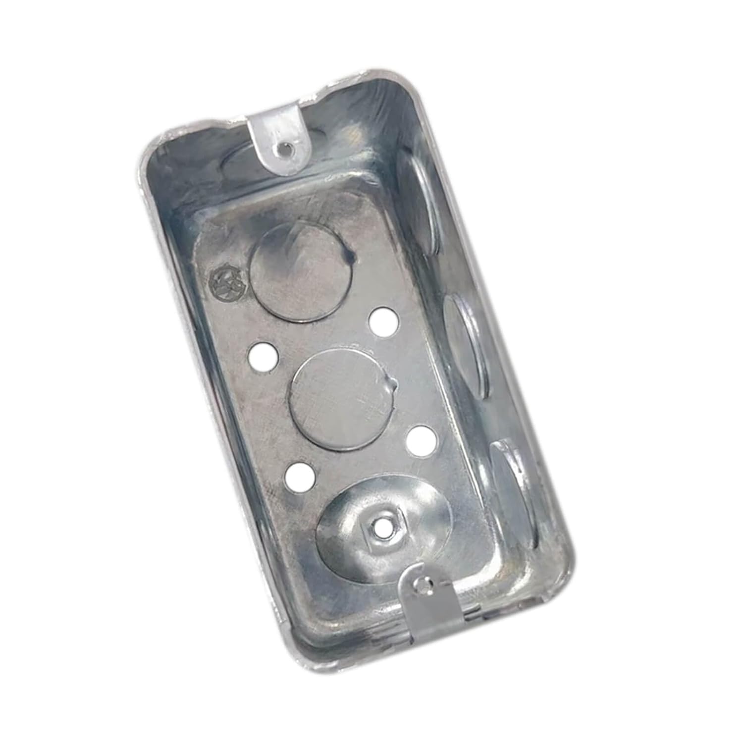 12 Packs 4x2 Inch Metal Electrical Box, Single Gang Electrical Box, Ten 1/2 Inch Knockouts, Raised Ground, 13 Cu. in. Capacity, 1-7/8" Deep, Junction Box Metal, Galvanized