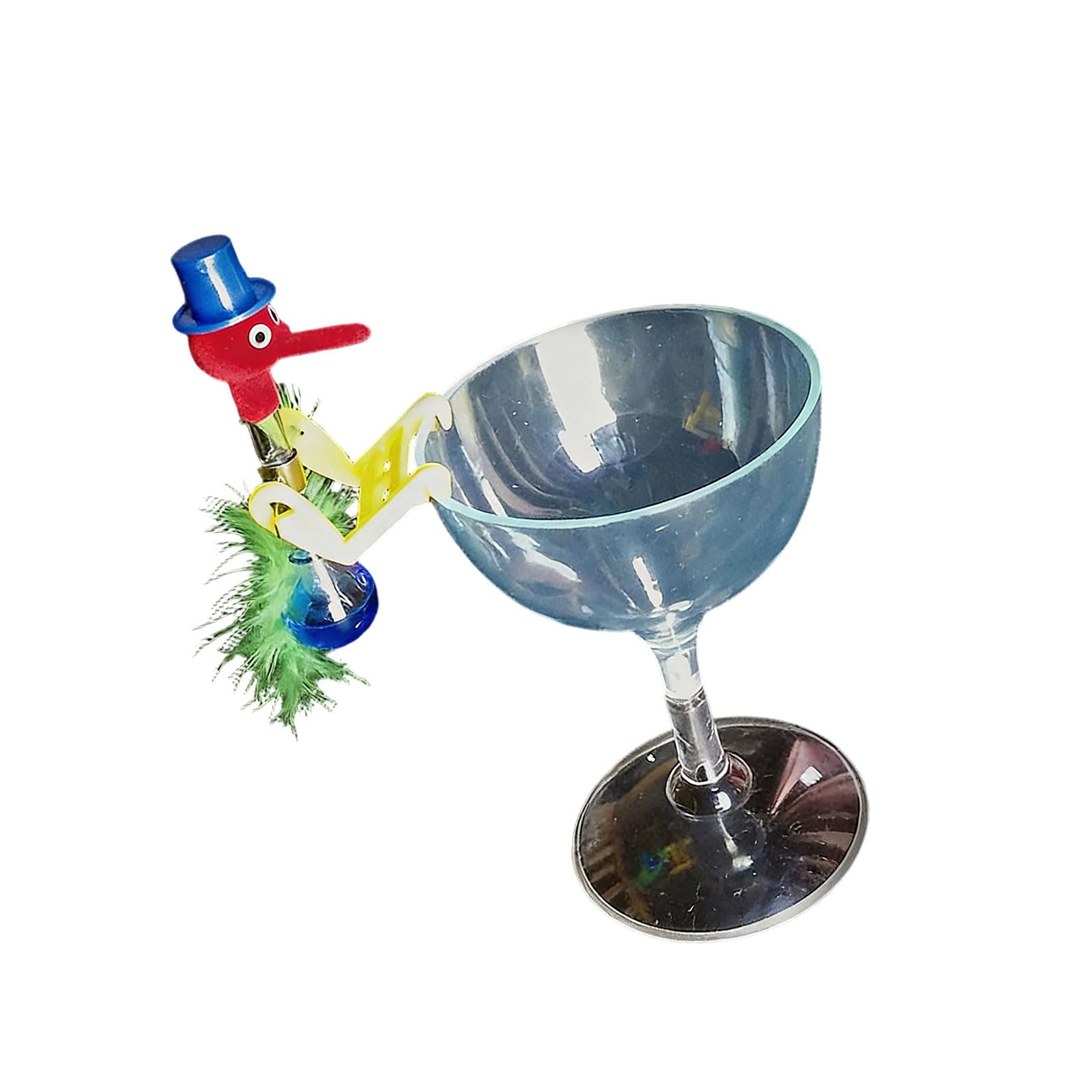 YROHGKPN Creative None-Stop Liquid Drinking Glass Lucky Bird Ducks Bobbing Noddling Bird Liquid Drinking Magics Prank Toy Kid Magics Prank