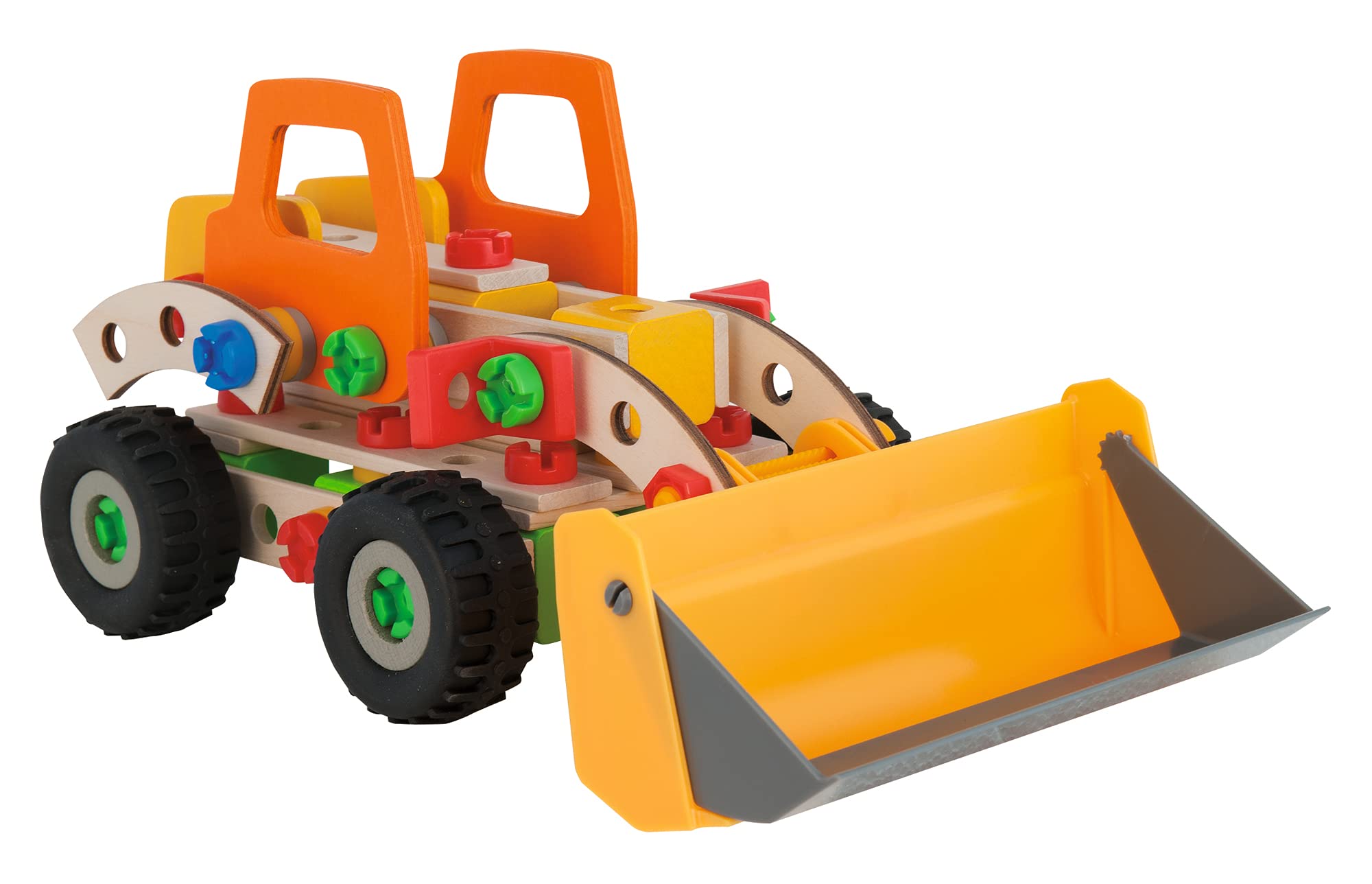 Eichhorn - Pale gommate Constructor – Versatile Giocattolo in Legno, 140 componenti, 6 Diverse Costruzioni, per Bambini dai 6 Anni in su, 100% Legno FSC