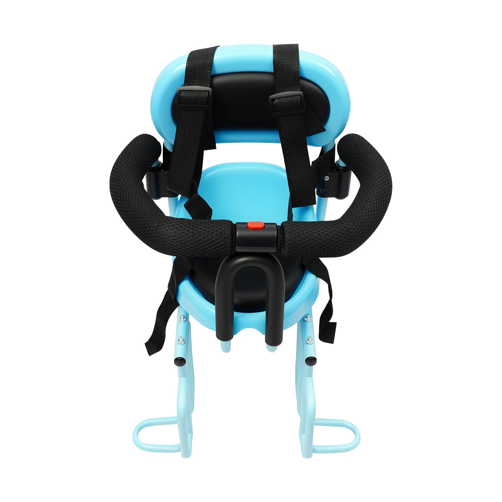 Seggiolino per Bambino Posteriore 36 * 52 cm Seggiolino per Bici per Bambini Seggiolino Posteriore per Bici con Barriera U-Forma Rimovibile Cintura di Sicurezza a 4 Punti Telaio in Acciaio, Seggiolino