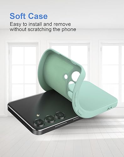 Miniatura 5 de Foluu Funda de silicona para Galaxy S24 Ultra, funda protectora de goma de gel líquido con forro de microfibra suave, carcasa delgada y dura, a