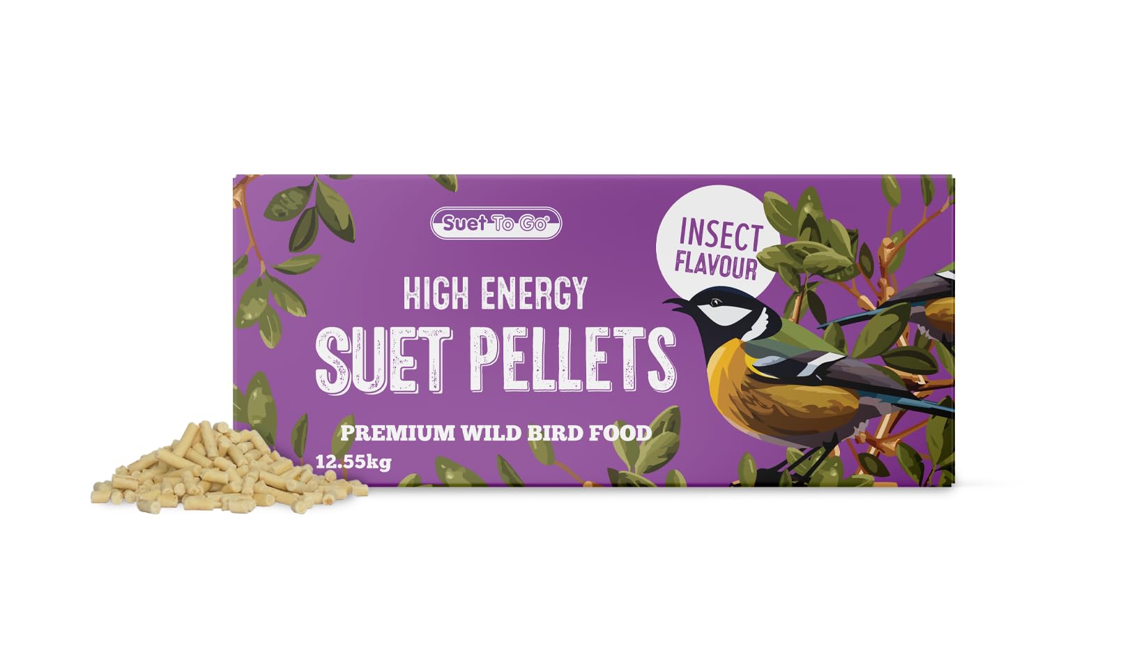 Suet To Go Insect Suet Pellets - 12.55kg Bulk Value Box - Premium Wild Bird Food