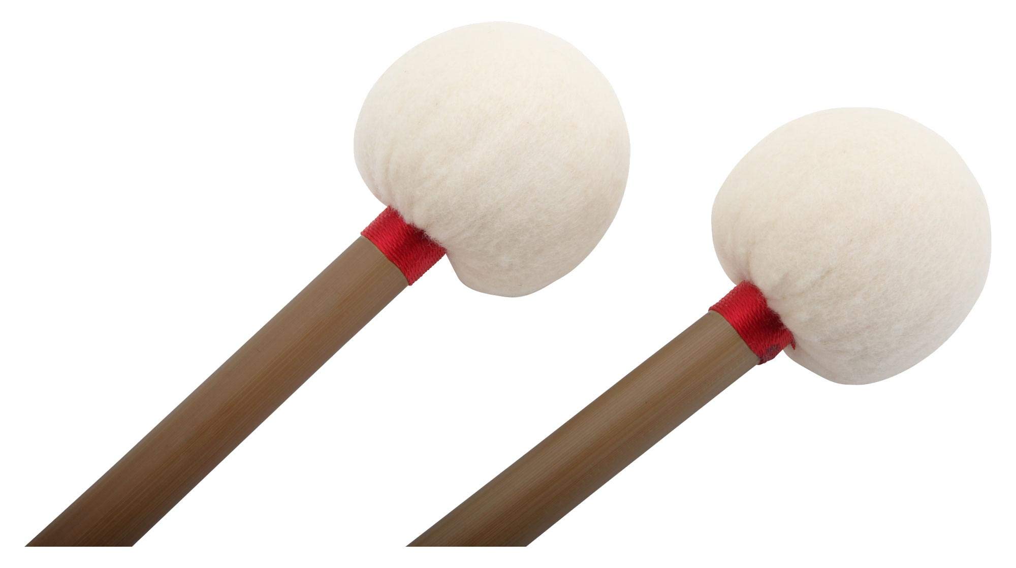 XDrum TB48 Paukenschlägel Paar (Bambusstiel, 48 mm Filzkopf, Länge: 39,5 cm)