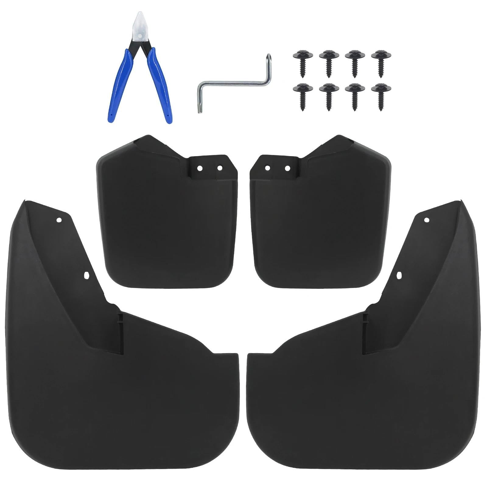 Auto Schlammklappen Für Ford Für Custom Für Transit Für Tourneo 2012-2023 Schmutzfänger Spritzschutz Kotflügel(4Pcs-With Tow Strap)