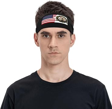 Seal of Beverly Hills, California and America Headband for Men Women Sports Sweatband for Fitness Exercise Moisture Wicking Running Basketball Yoga Hairbands