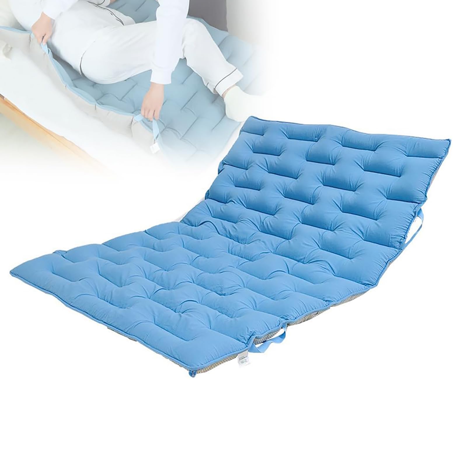 Sábana de transferencia para pacientes, almohadilla de cama reposicionadora con asas para levantar, girar y mover fácilmente, transpirable y lavable, fuerte capacidad de peso