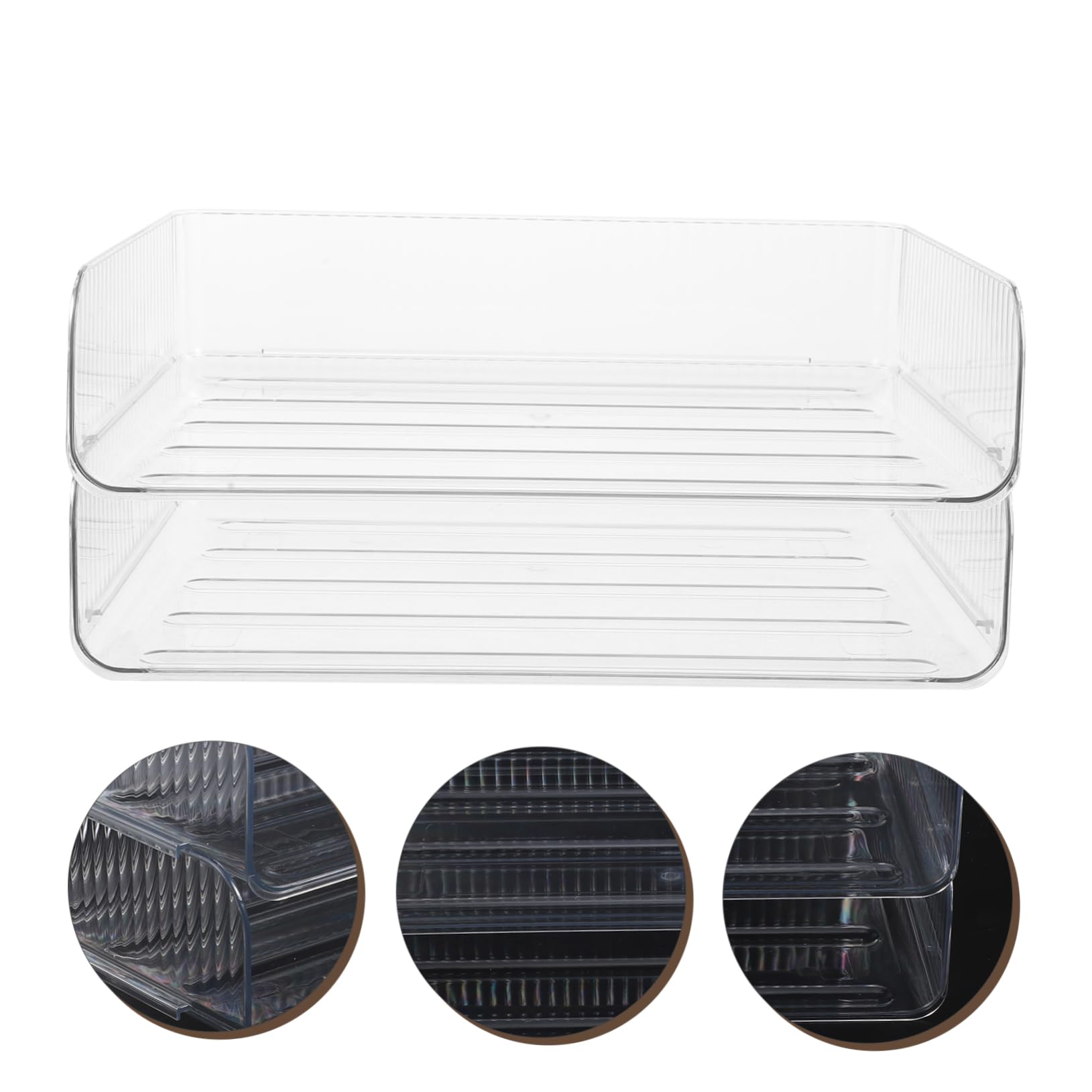 SHOWERORO 2pezzi Organizer Per Scaffali Impilabili Per Documenti Organizer Multifunzionale Per Scrivania Per Makeup e Cancelleria