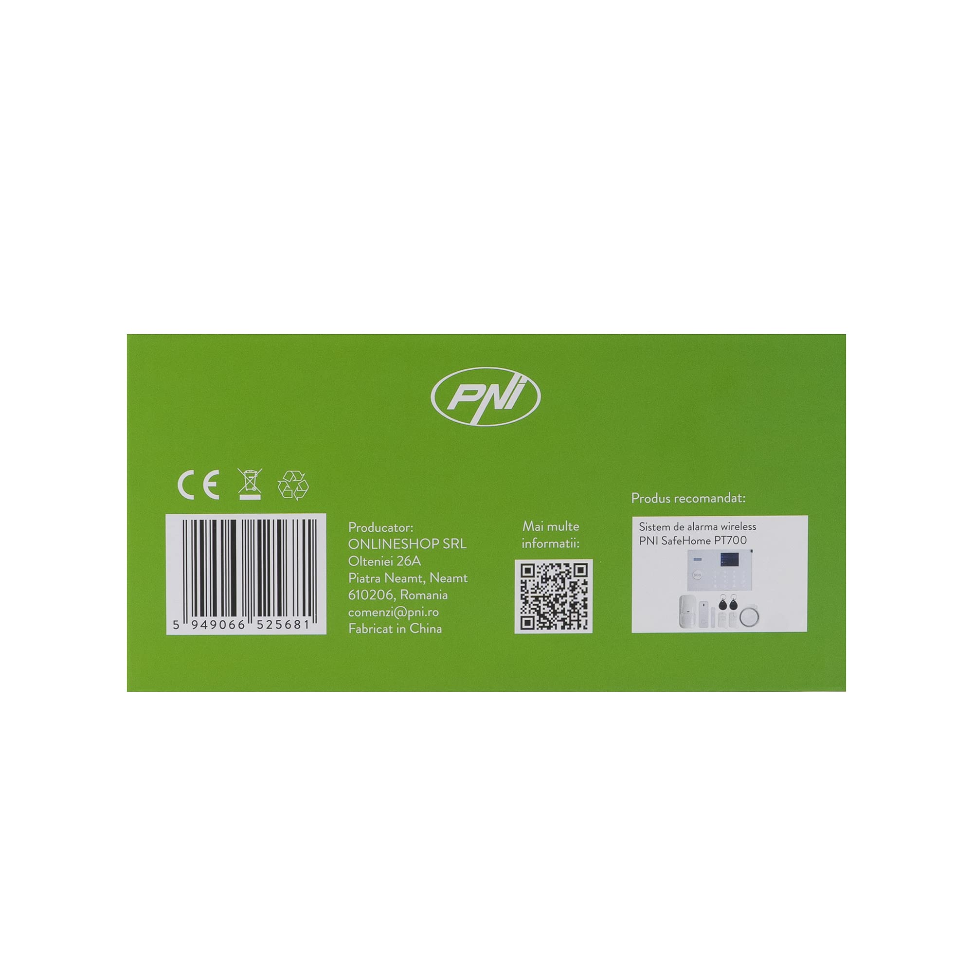PNI Telecamera di videosorveglianza SafeHome PT950LR 1080P 2MP con pannello solare 6W, WiFi, batteria