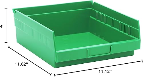 Miniatura 7 de Quantum Storage Systems QSB108CL - Paquete de 10 contenedores de plástico colgantes de 4 pulgadas, 17-78 x 8-38 x 4 pulgadas, transparente