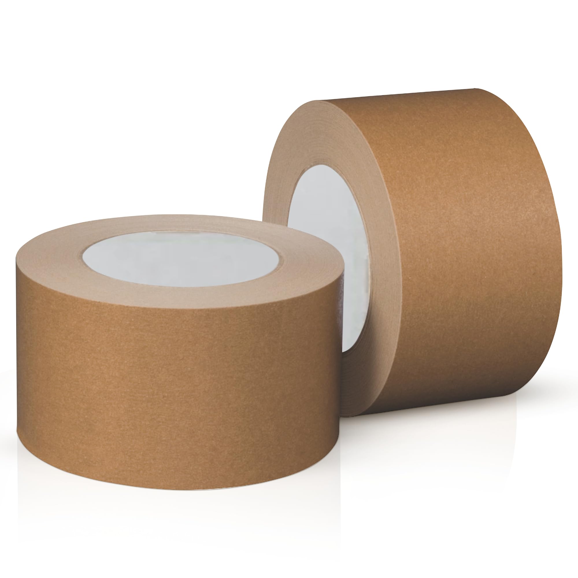 Simplz Heavy Duty Wide Kraft Paper Tape 75mm x 50m, 2 Rolls | Brown Self Adhesive Paper Packing Tape for Large Boxes, Cartons, Parcels & Shipping