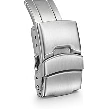 316L Stainless Steel Watch Buckle Deployment Clasp, Folding Safety Milled Clasp for Watch Band Strap