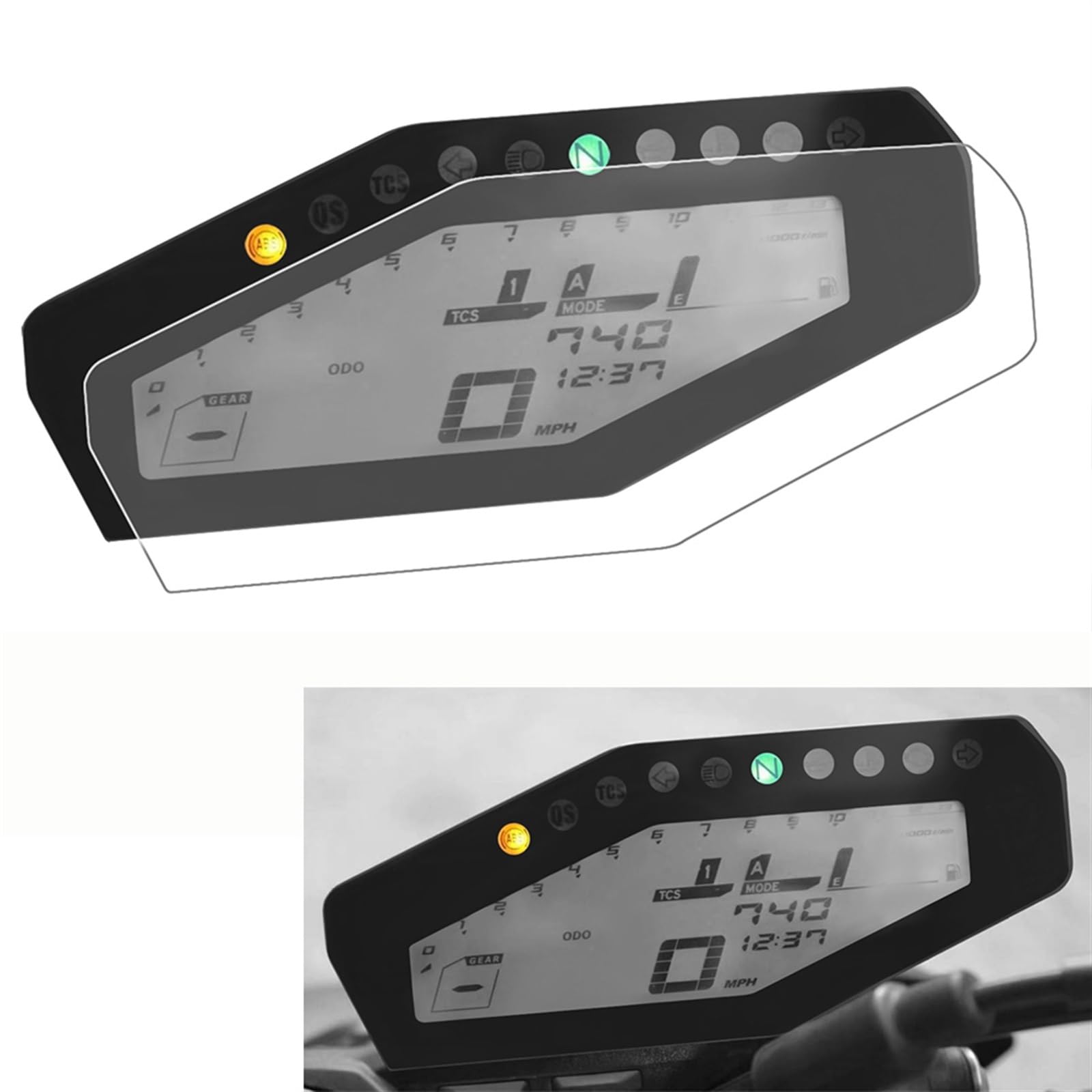 Film protection tableau de bord MT-09 pour garder un compteur impeccable en balade