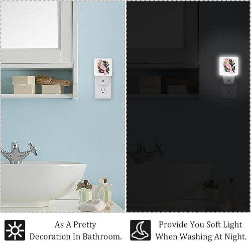 Miniatura 5 de Luz nocturna con enchufe de pájaro tropical, luces nocturnas LED regulables automáticamente, luces nocturnas brillantes para habitación de niños,