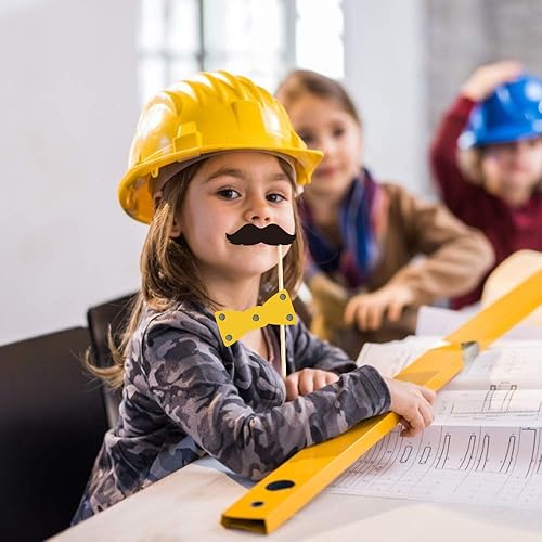 Miniatura 5 de 25 piezas de accesorios de cabina de fotos de construcción, patrones de herramientas de excavadora, decoraciones de fiesta, tapa de construcción,