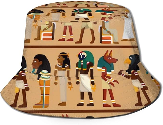 Totem of The Egyptian Pharaohs Unisex Bucket Hat Flat Top Fisherman Hat