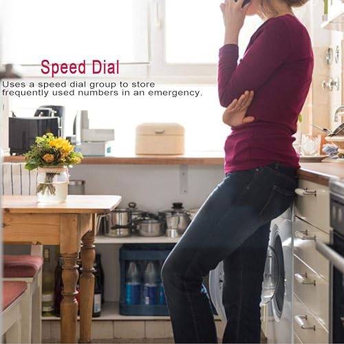 Miniatura 6 de Wendry Teléfono con cable con identificación de llamadas, altavoz manos libres para el hogar y la oficina, teléfono de escritorio con cable