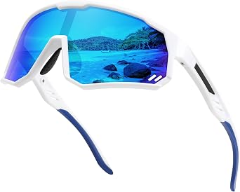 Polarized Sports Sunglasses for Men Women Wrap Around Cycling Running Sun Glasses UV400 Protection