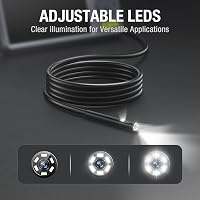 Teslong 1080P HD Kettős Lencsés Endoszkóp Kamera 5mm IP67 Vízálló Vizsgálókamera Beépített Világítással és 32GB TF Kártyával 5m Kábellel 6