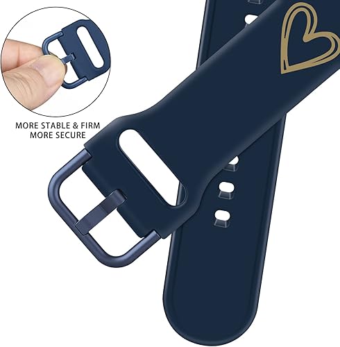 Miniatura 2 de WKC Compatible con correas de Apple Watch de 1.61 pulgadas, 1.57 pulgadas, 1.65 pulgadas, 1.65 pulgadas, 1.73 pulgadas, correa deportiva de silicona