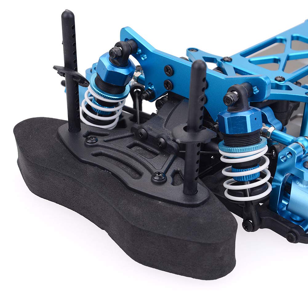 ZD Racing 1/10 Zestaw samochodowy RC z napędem na 4 koła W pełni zmontowane podwozie ze stopu aluminium Wysokowydajne gumowe opony dla entuzjastów hobbystów Dzieci Dorośli (Blue)