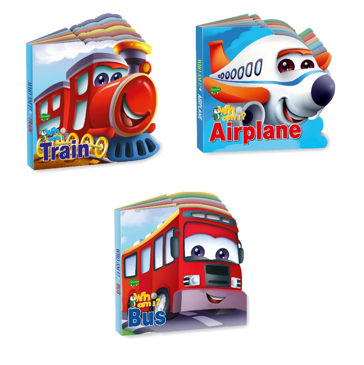 Buy Sawan Set of 3 story books (Train, Airplane & Bus) Book Online at ...