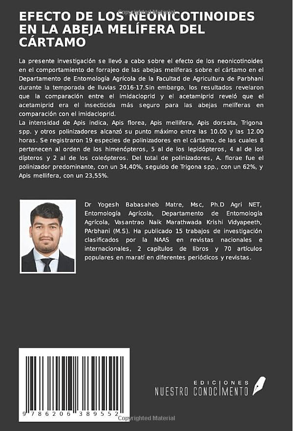 Miniatura 2 de EFECTO DE LOS NEONICOTINOIDES EN LA ABEJA MELÍFERA DEL CÁRTAMO (Spanish Edition)