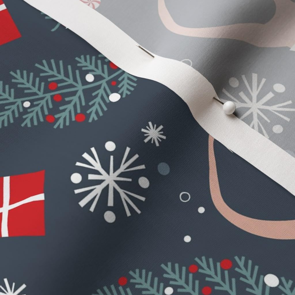 Spoonflower Fabric - Nutcracker Ballet Christmas Music Holiday Ballerina Printed on Cotton Poplin Fabric by The Yard - Sewing Shirting Quilting Dresses Apparel Crafts