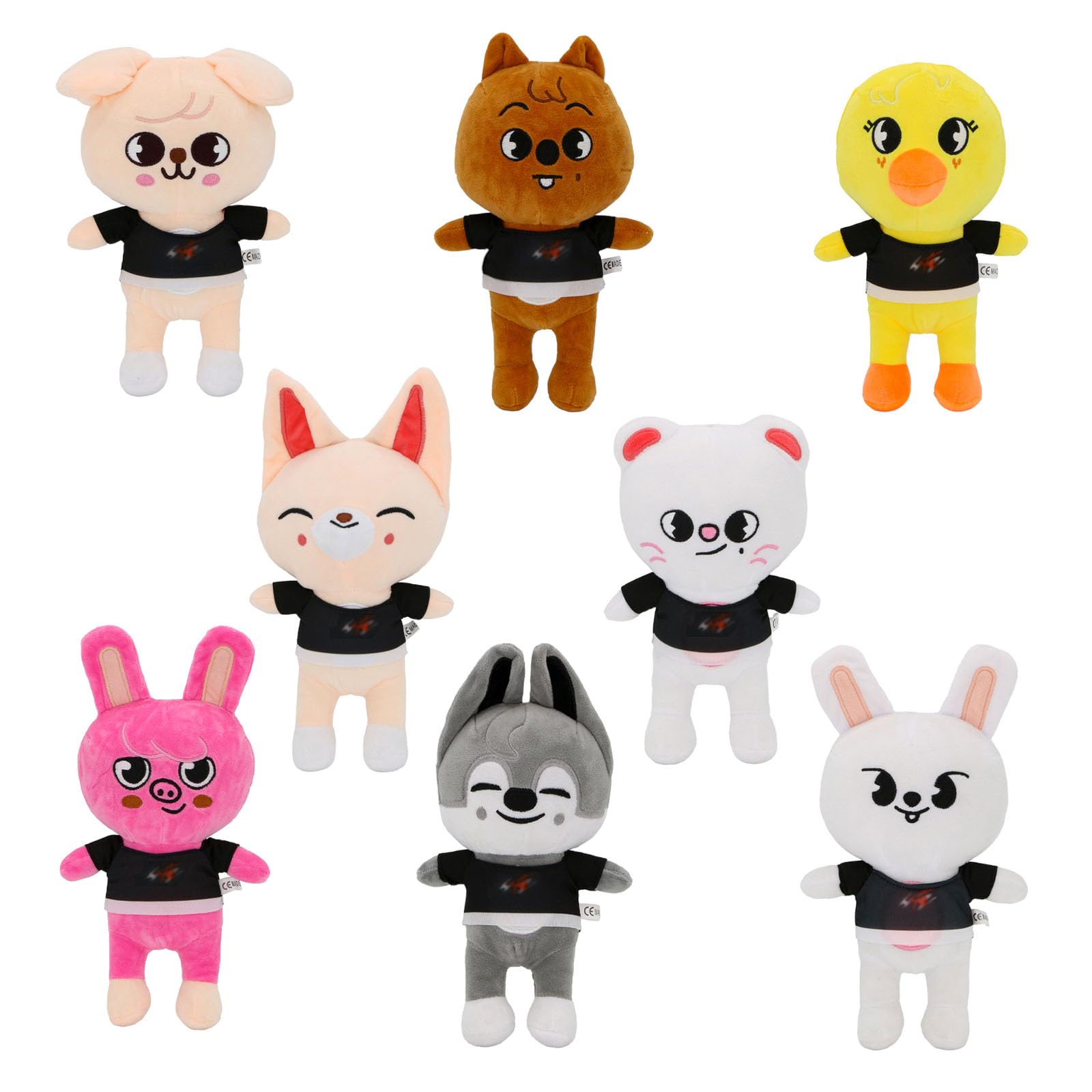 Peluche Kpop SKids, 8 Pezzi Kpop Merch Peluche, STAY Giocattolo di Peluche, Kpop Plush Doll, Peluche Animali, Regalo di Compleanno per Bambini e Fan