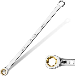 DURATECH 21mm Extra Long Ratcheting Wrench, Double Box End
