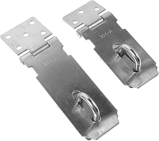 Housoutil Hasp Latch 2pcs Hasp Latch Lock Door Hasp Lock Door Clasp Hasp Lock Stainless Steel Latches Shed Door Latch
