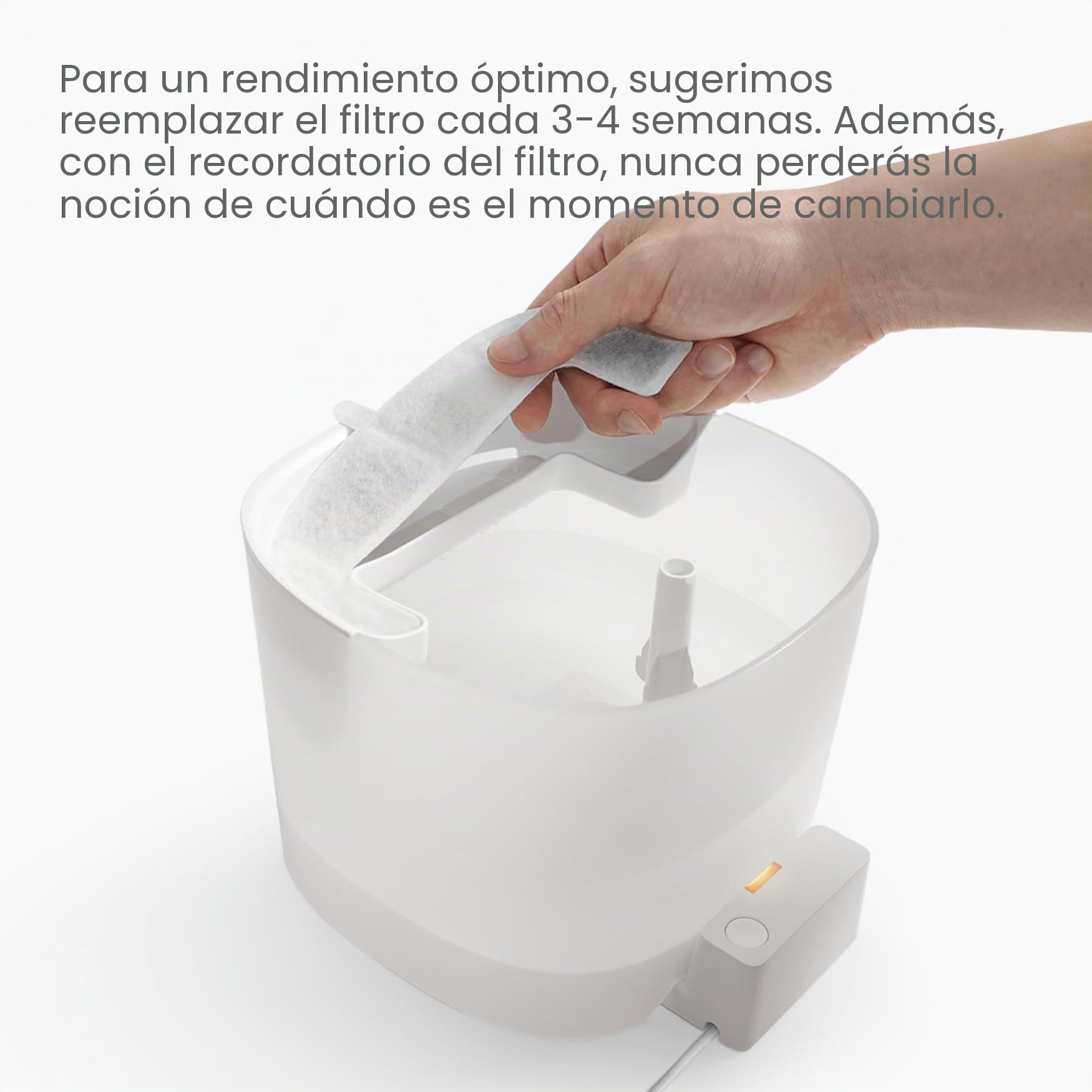 Cheerble E1 Lite Fuente de Agua para Gatos 2L - Ultra Silenciosa Sin Bomba con Tecnología MagDrive™ - Filtro de Carbón Activado - Fuente de Agua con Base Separada - para Múltiples Mascotas