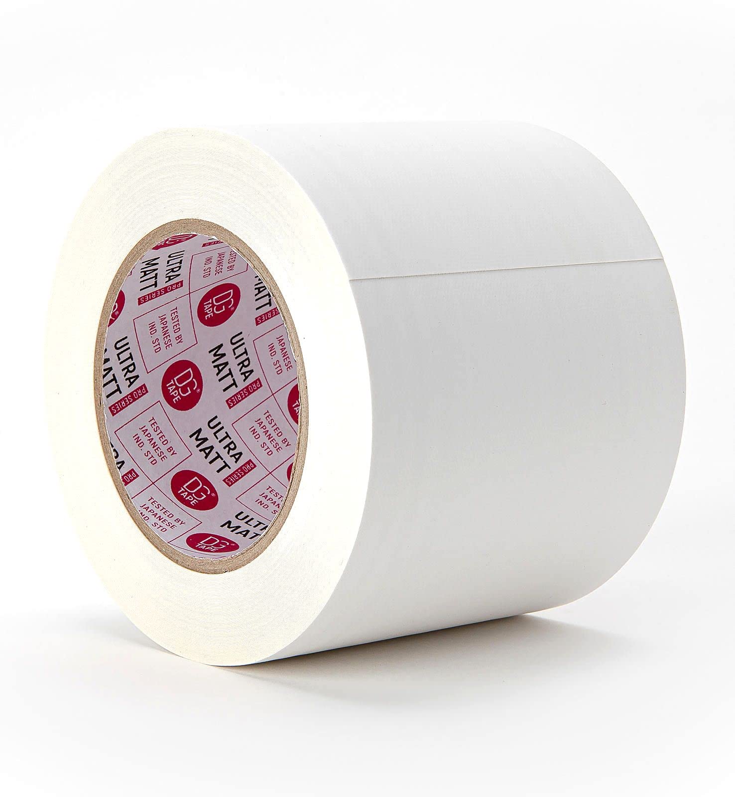 DGTAPE 4in X 30ya - White ultraMATT Gaffer Tape - LDPE Matte Finish Professional Grade &amp; Perfect Natural Rubber Adhesive Back. Non-Reflective &amp; Ease Tear by Hand UM100/25/W (4 in X 30 ya, White)