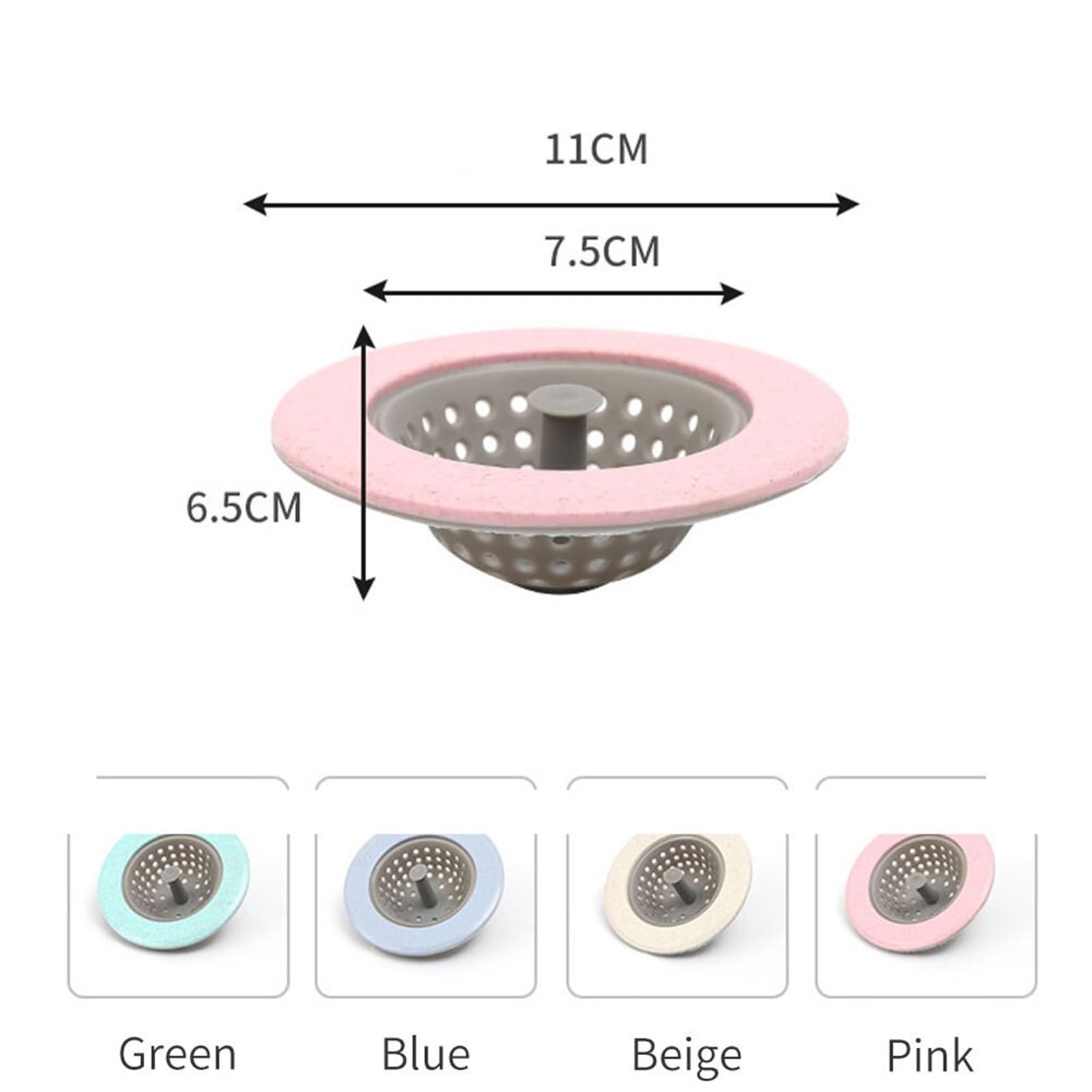 5 uds Filtro de Cocina colador baño Ducha desagüe Fregadero Cubierta Pelo alcantarillado Cesta Opcional para Bañera,Ducha