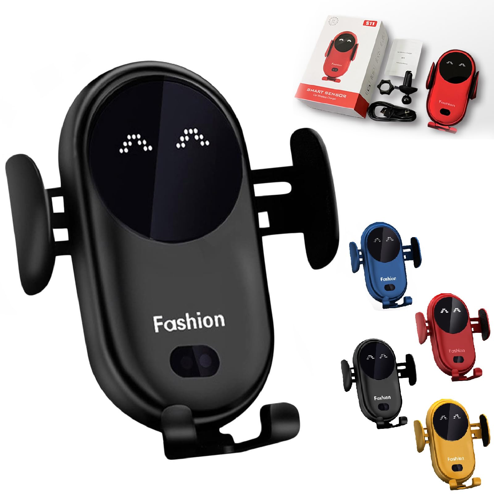 Amazon.com: Marvulur - Soporte para teléfono de automóvil, soporte para teléfono inteligente con cargador inalámbrico para automóvil, soporte de teléfono de encaje para ropa, soporte de teléfono de moda para : Celulares