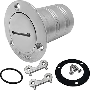 SHENGHUISS Boat Deck Fuel/Gas/Water/Waste Fill/Filler Tank Key Marine 316 Stainless Steel Deck Filler Marine Hardware for Yacht Caravan