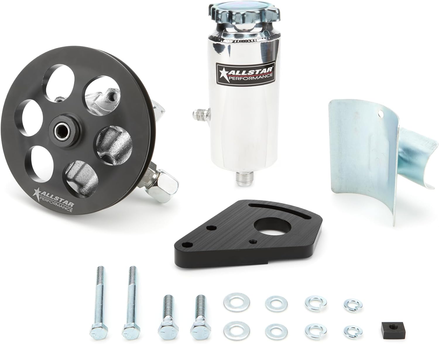 Allstar PerformanceAllstar Power Steering Pump, GM Type 2, 3 gpm, 1300 psi, Block Mount/Tank/V-Belt Pulley Included, Small Block Chevy, Kit (ALL48242)