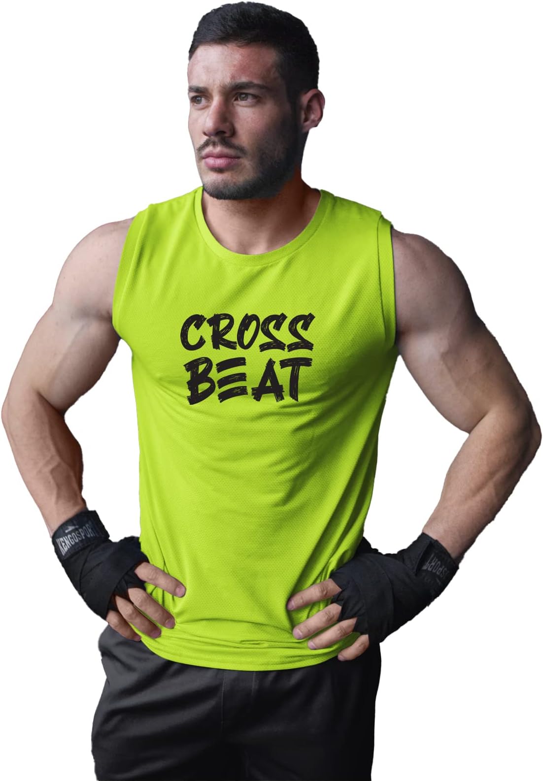 3Colors RGB Men's Light Weight Dryfit Sports Tank Top Vest with Running, Gym & Training Less is More