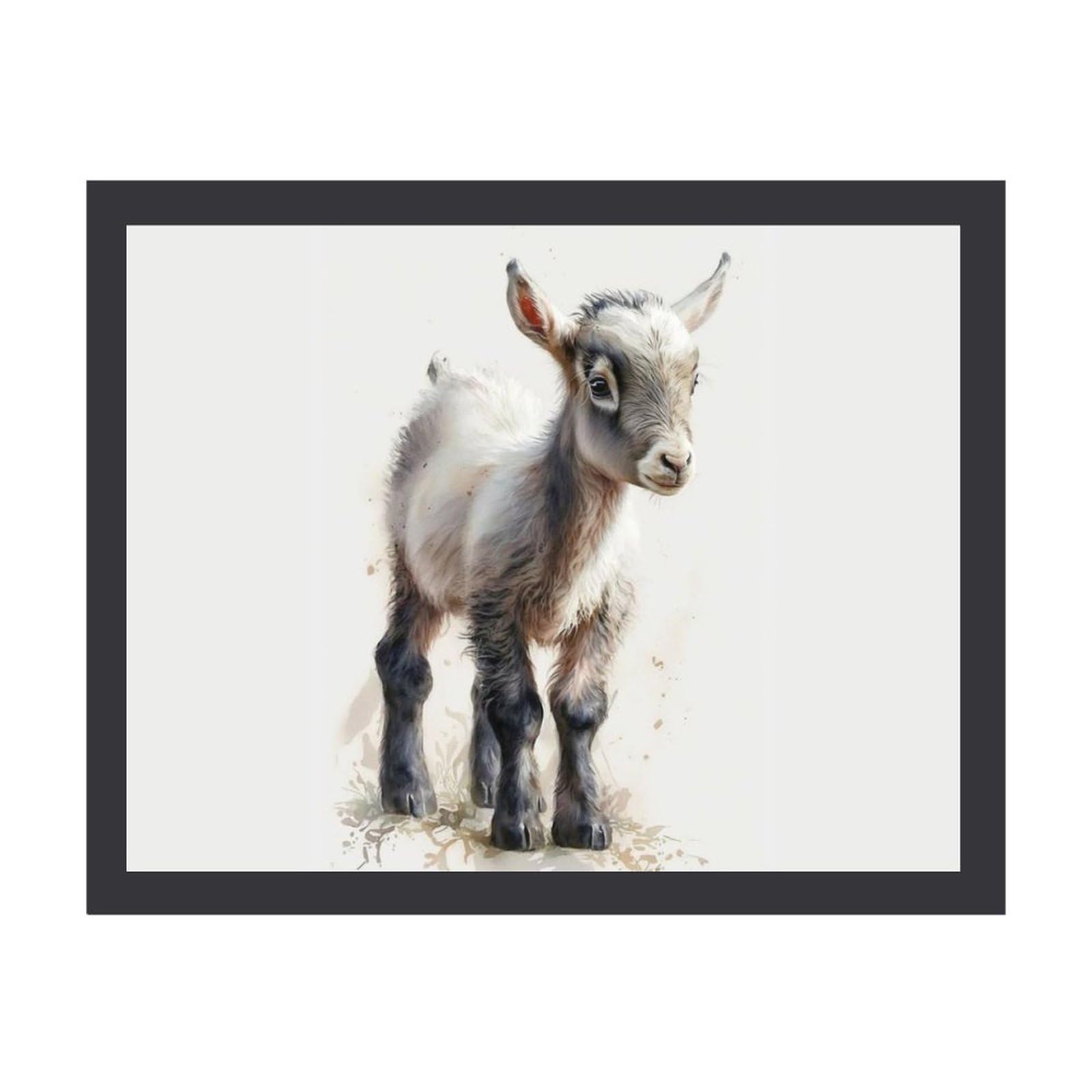 ヤギの油彩画　油絵　動物画　インテリア ヤギの油彩画 油絵 動物画 インテリア 羊の肖像 オリジナル油彩