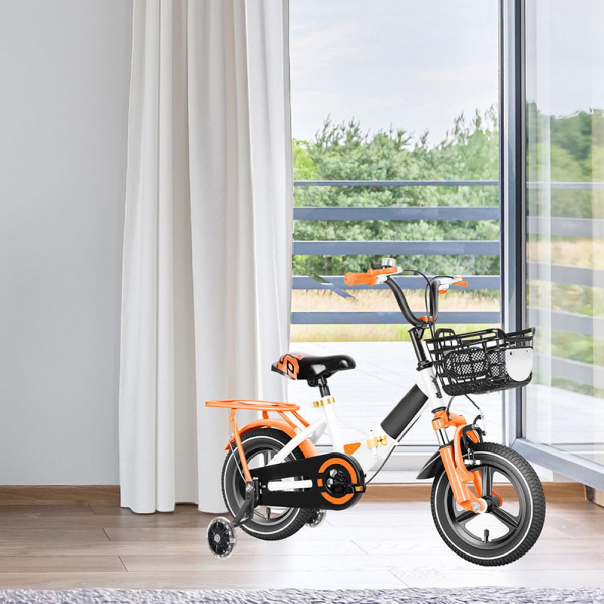 2 Pares Ruedas de Entrenamiento Luminosas para Bicicleta Infantil