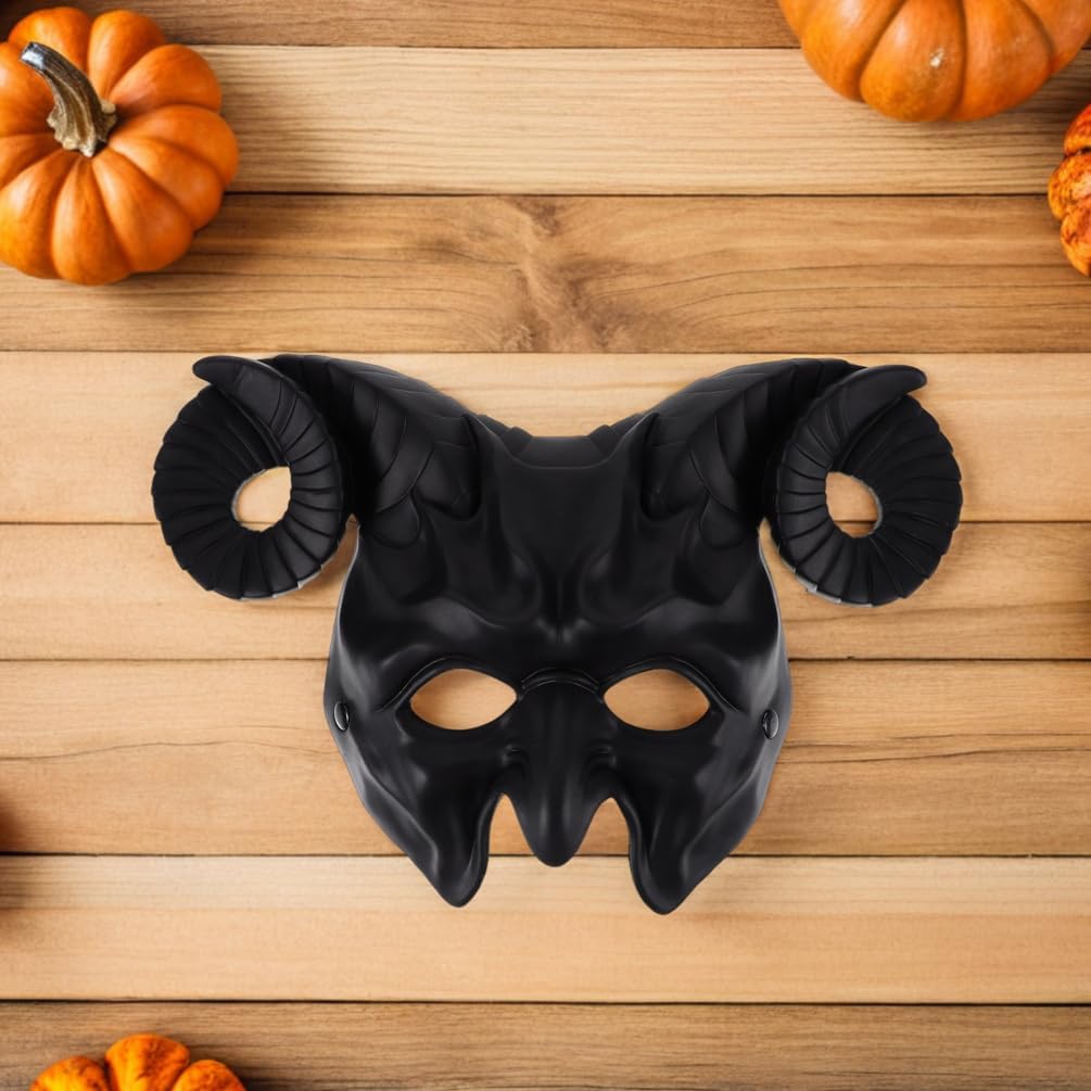 2 Pcs Animal Horns Masks Half Face Devil Mask for Carnival Cosplay Halloween Decor Prop Musical Party - Image 8