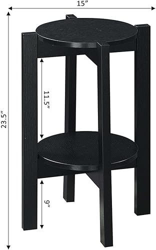 Miniatura 3 de Convenience Concepts Newport - Soporte mediano para plantas, color negro