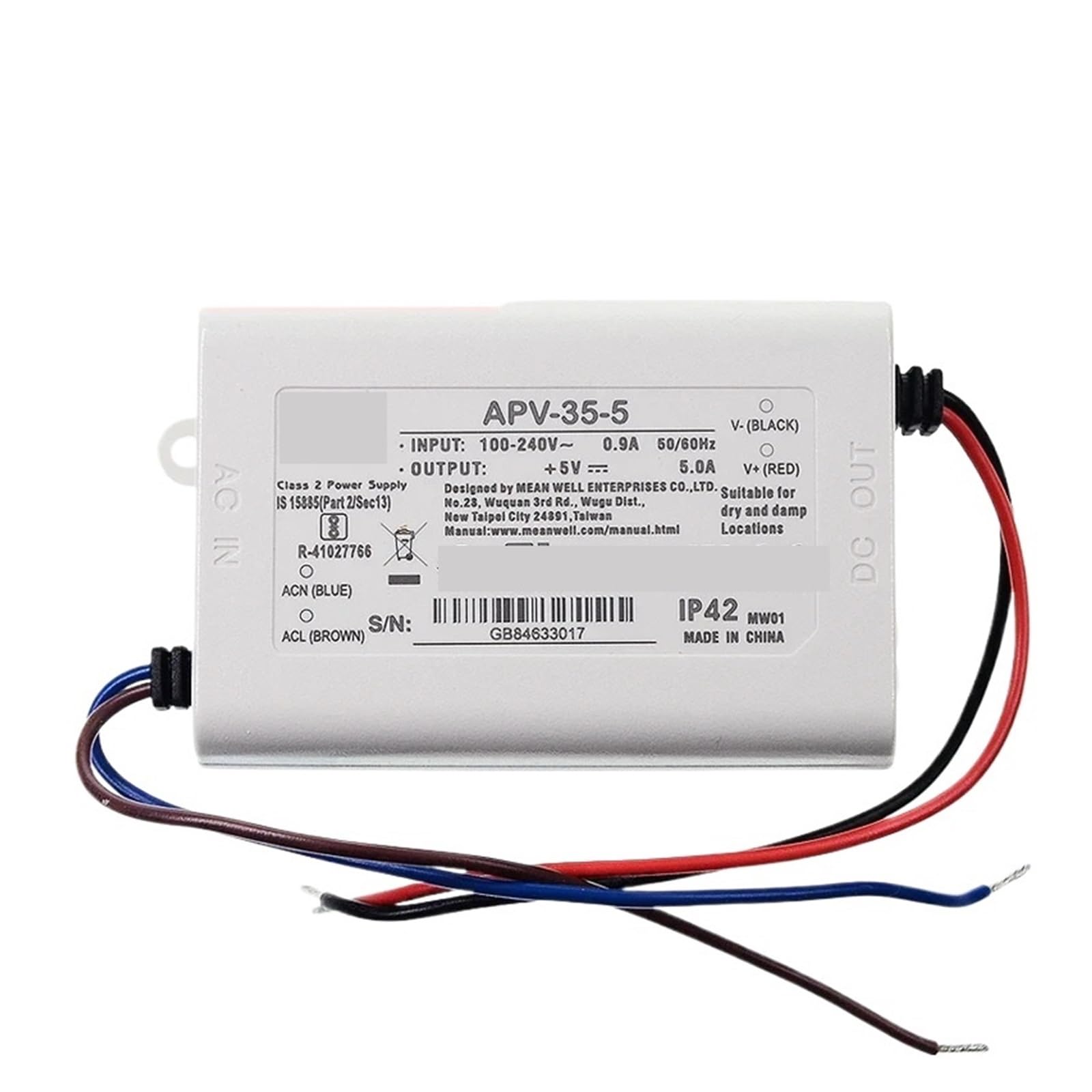 Alimentation à découpage compacte APV-35-5 5V pour ruban LED - 3
