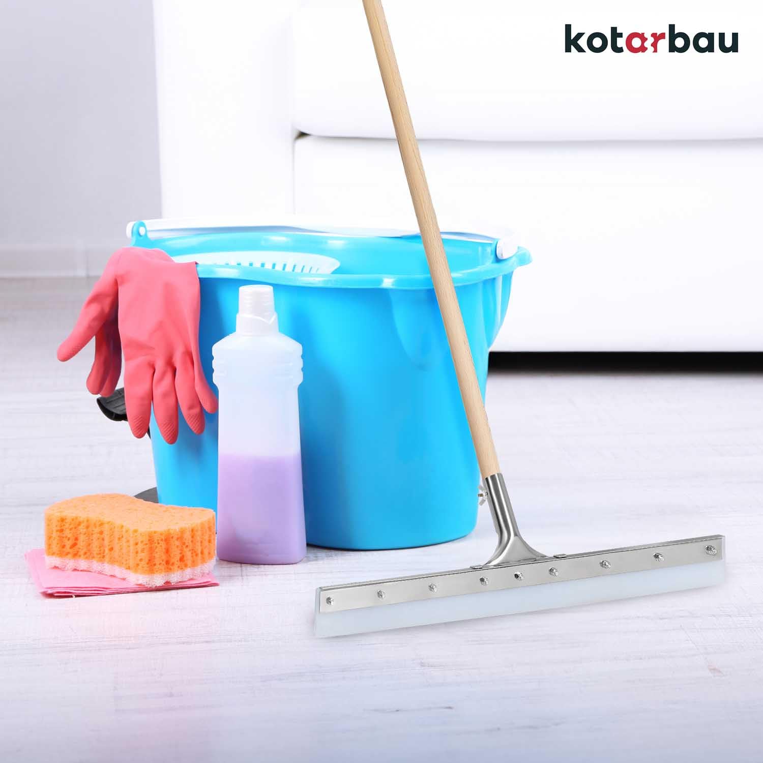 KOTARBAU® Raclette Sol - Balai Silicone - 60 cm - Racleur à Eau - Balai Raclette Sol Extérieur Terrasse - Idéal pour Séchage et Nettoyage des Surfaces