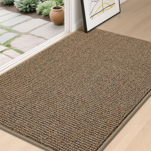 BEQHAUSE Dirt Trapper Door Mat 32" x 48", Non-Slip Washable Doormats Entrance Mat, Dirt Resistant and Absorbent Welcome Mat, Low Profile Floor Mats fo