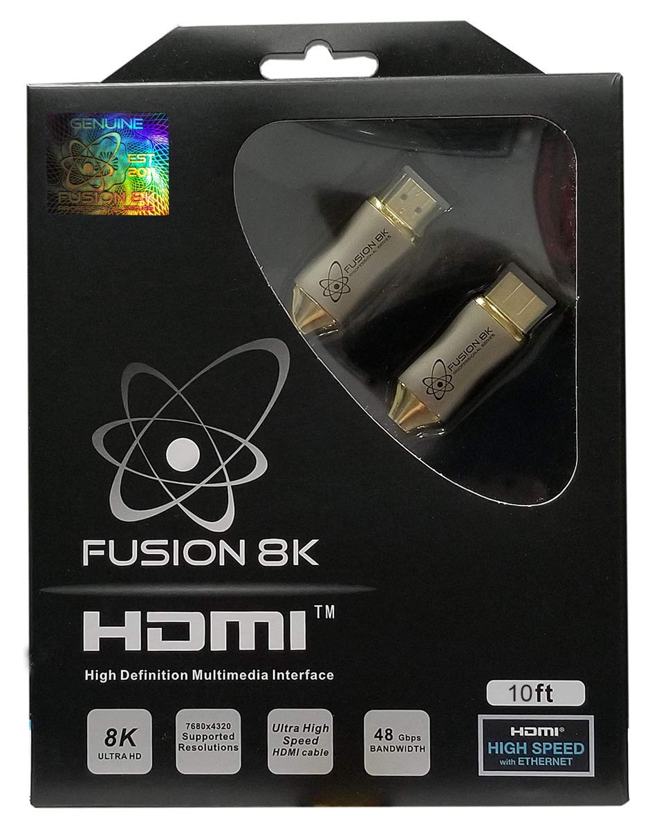 Fusion8KWONSUN HDMI 2.1 Cable Supports 8K @60Hz and 4K @120Hz Compatible with All TVs, BluRay, Xbox Series X, PS5 (3 Feet)