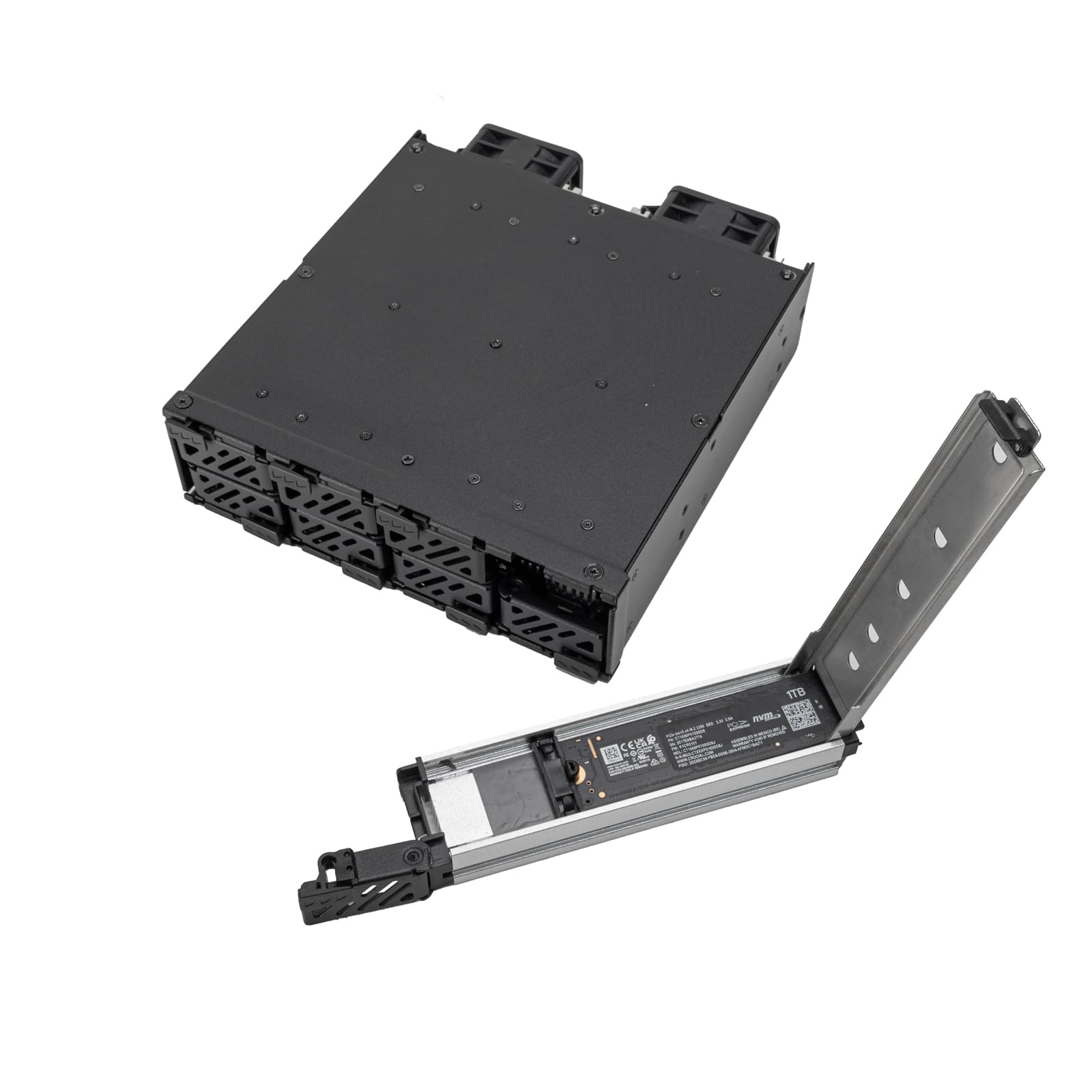 Silverstone FSM08-MS - 5,25"-na-8-Bay-M.2-SSD obudowa dysku wewnętrznego, SST-FSM08B-MS